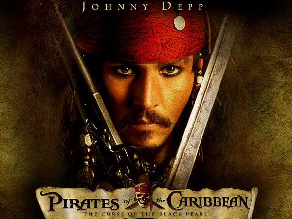 ‘পাইরেটস অব দ্য ক্যারিবিয়ান: দ্য কার্স অব দ্য ব্ল্যাক পার্ল’ ছবির পোস্টারে জনি ডেপ
