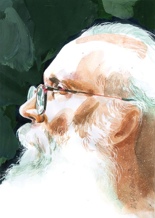 নির্মলেন্দু গুনণ, প্রতিকৃতি: মাসুক হেলাল