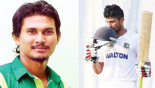 দুই সেঞ্চুরিয়ান ইরফান শুকুর (ডানে) ও ফজলে রাব্বী