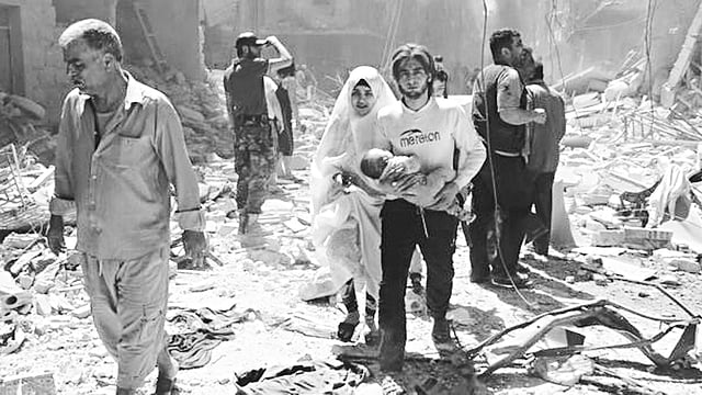 আলেপ্পো এখন ধ্বংসস্তূপে পরিণত হয়েছে