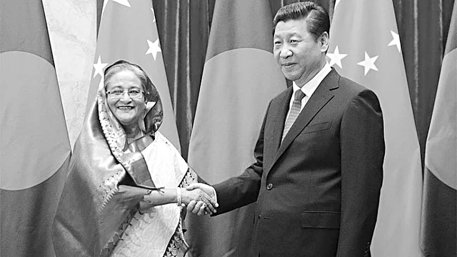 ২০১৪ সালে চীন সফরের সময় প্রধানমন্ত্রী শেখ হাসিনার সঙ্গে প্রেসিডেন্ট সি চিন পিং l ফাইল ছবি