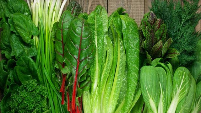 সবুজ শাকসবজি খেলে শরীর সুস্থ থাকে।