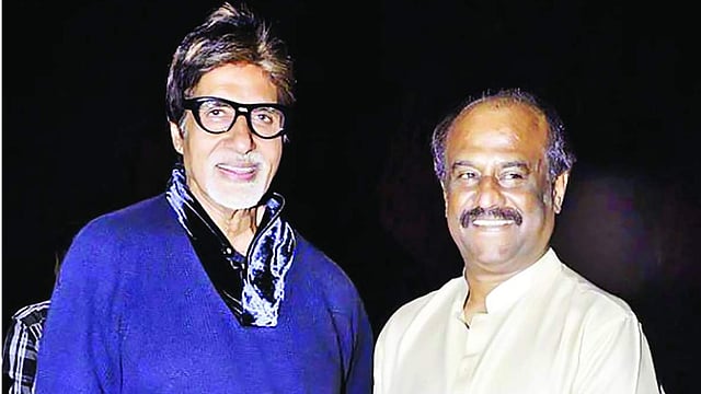 অমিতাভ ও রজনীকান্ত।