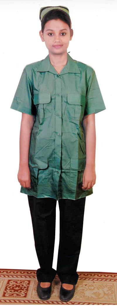 নারী নার্সদের জন্য জলপাই রঙের শার্ট, কালো রঙের প্যান্ট ও জুতা এবং জলপাই রঙের টুপি পরার জন্য আদেশ জারি হয়েছে। ছবি: সংগৃহীত