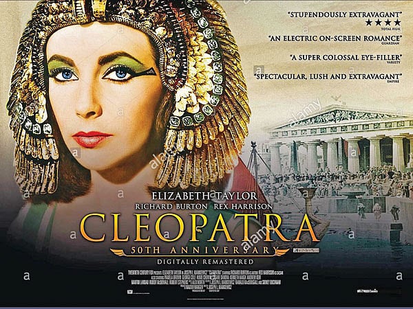 এলিজাবেথ টেইলর অভিনীত ক্লিওপেট্রা সিনেমার পোস্টার