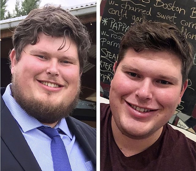 জন ডিকক্স: যখন মদ খেতেন (বামে), মদ ছাড়ার পর (ডানে) ছবি: মেইল অনলাইন