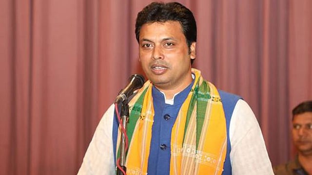 ত্রিপুরা রাজ্য বিজেপির সভাপতি বিপ্লব দেব।