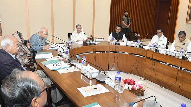 শেরে বাংলানগরে পরিকল্পনা কমিশনের এনইসি সম্মেলন কক্ষে একনেক সভায় সভাপতিত্ব করেন প্রধানমন্ত্রী শেখ হাসিনা। ছবি: ফোকাস বাংলা