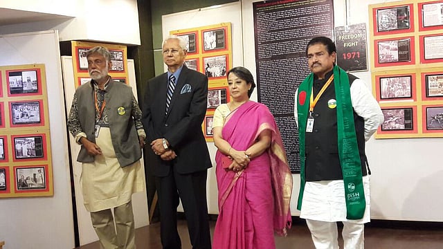সোমবার বাংলাদেশ হাইকমিশন ও ইন্ডিয়ান কাউন্সিল ফর কালচারাল রিলেশনসের উদ্যোগে দিল্লির আজাদ ভবন আর্ট গ্যালারিতে এক প্রদর্শনীর আয়োজন করা হয়। ছবি: সংগৃহীত