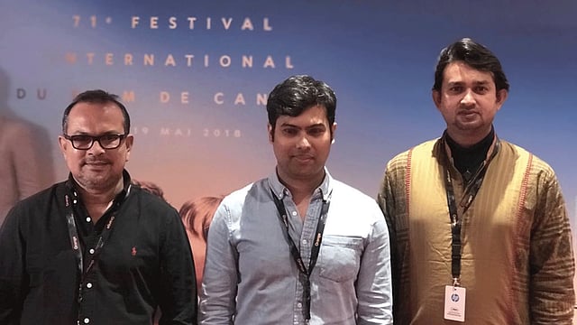 কান চলচ্চিত্র উৎসবে শর্টফিল্ম কর্নারের তিন নির্মাতা জসীম আহমেদ, ইকবাল হোসাইন চৌধুরী ও নোমান রবিন