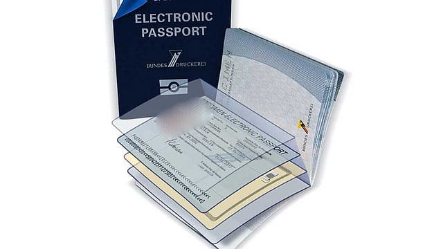 ই-পাসপোর্টের একটি নমুনা।