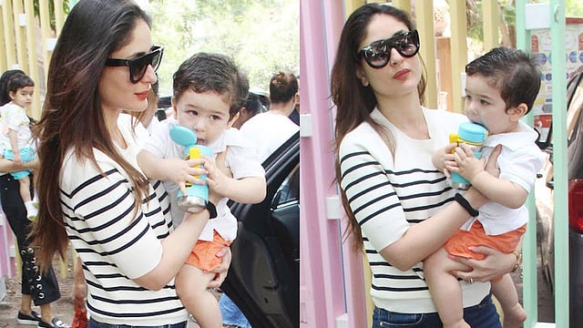 স্কুলে মা কারিনা কাপুরের সঙ্গে ছেলে তৈমুর