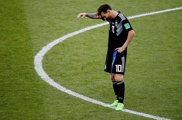 পারলেন না মেসি। ছবি: রয়টার্স