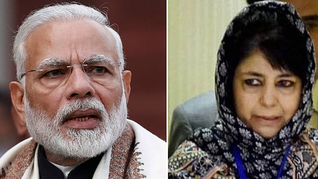 নরেন্দ্র মোদি ও মেহবুবা মুফতি