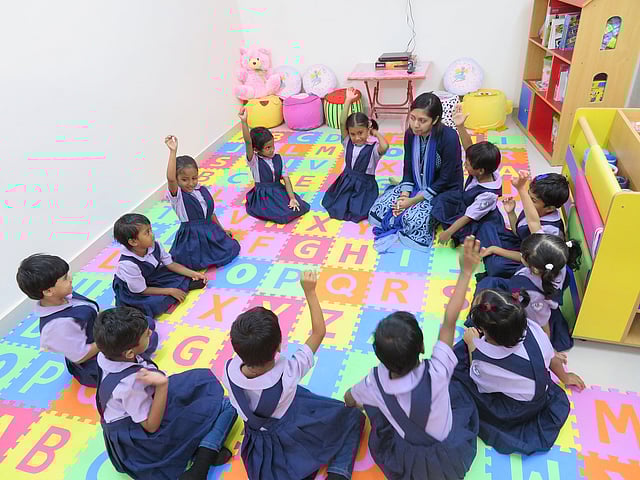 অবিন্তা কবির ফাউন্ডেশন স্কুলের শিক্ষার্থীদের তখন খেলার সময়। ছবি: সংগৃহীত