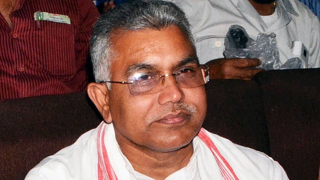 পশ্চিমবঙ্গের বিজেপির রাজ্য সভাপতি দিলীপ ঘোষ। ছবি: ভাস্কর মুখার্জি