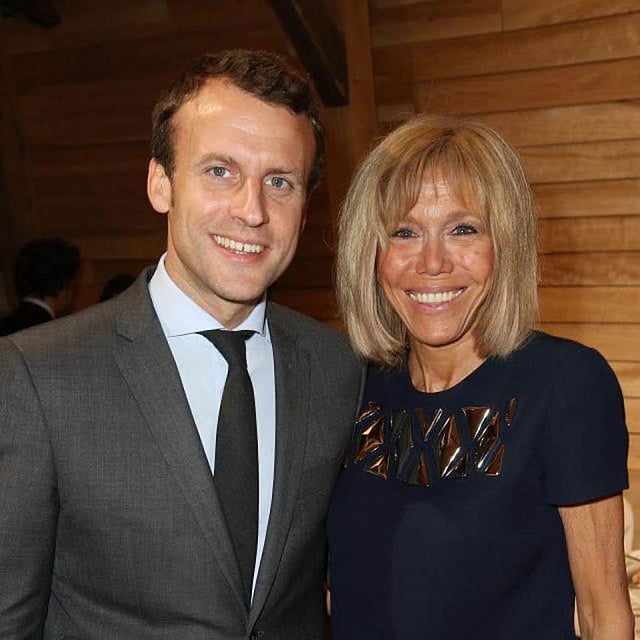 ফরাসি প্রেসিডেন্ট এমানুয়েল মাখোঁ ও ফার্স্ট লেডি ব্রিজিত