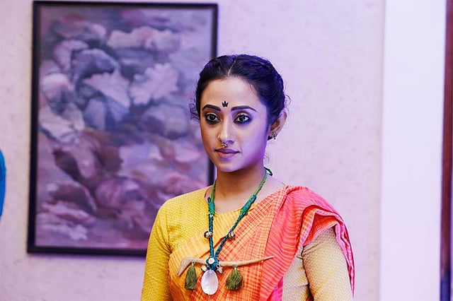 ‘ভূমিকন্যা’ সিরিয়ালের দৃশ্যে অঙ্কিতা মজুমদার
