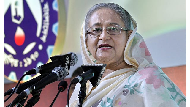 ইনস্টিটিউশন অব ডিপ্লোমা ইঞ্জিনিয়ার্স বাংলাদেশের (আইডিইবি) ২২তম জাতীয় কনভেনশনের উদ্বোধনী পর্বে প্রধান অতিথির ভাষণ দেন প্রধানমন্ত্রী শেখ হাসিনা। ছবি: ফোকাস বাংলা