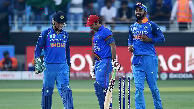 ধোনির কণ্ঠে আফগান ক্রিকেট নিয়ে মুগ্ধতা। ছবি: এএফপি