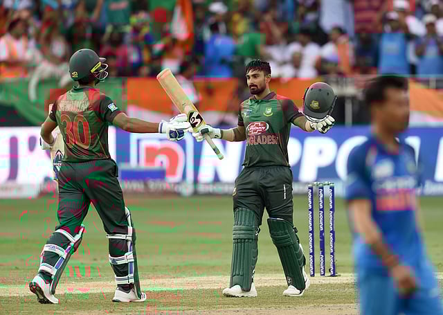 এশিয়া কাপের ফাইনালে দুর্দান্ত এক সেঞ্চুরি করেছেন লিটন। ছবি: এএফপি