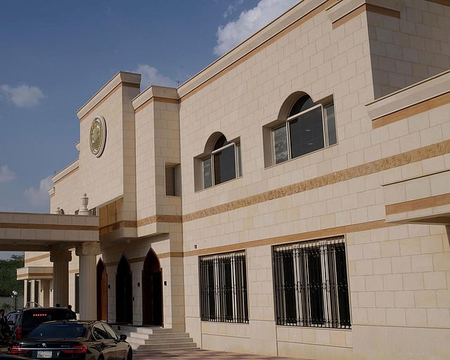 রিয়াদে বাংলাদেশ দূতাবাসের নিজস্ব জায়গায় নির্মিত চ্যান্সেরি ভবন। সৌদি আরব, ১৭ অক্টোবর। ছবি: পিআইডি