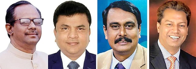 মুহিবুর রহমান মানিক (আ.লীগ), শামীম আহমেদ চৌধুরী (আ.লীগ), কলিম উদ্দিন মিলন (বিএনপি), মিজানুর রহমান চৌধুরী (বিএনপি)