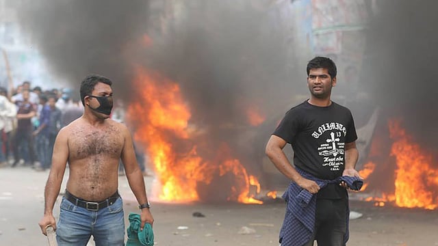 নয়াপল্টনে বিএনপির বিক্ষুব্ধ নেতা-কর্মী। ছবি: আবদুস সালাম