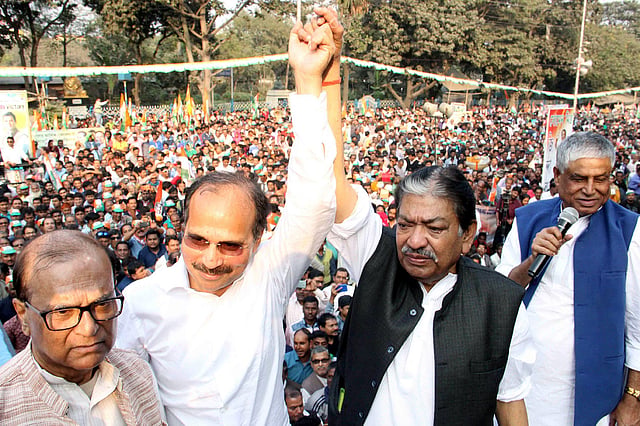 কলকাতায় কংগ্রেসের বিজয় সমাবেশ। ছবি: ভাস্কর মুখার্জি।