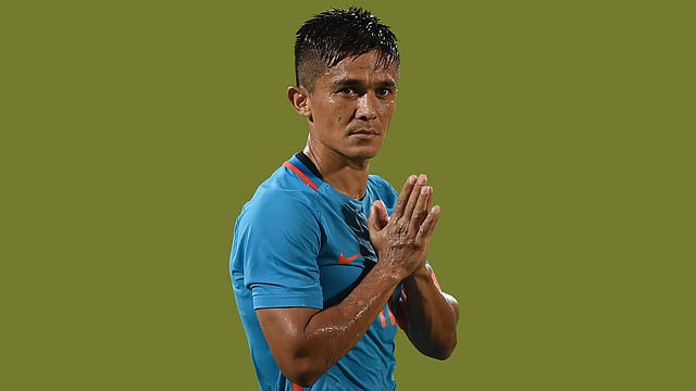 এশিয়ান কাপে গতকাল জোড়া গোল করেছেন ভারতের অধিনায়ক সুনীল ছেত্রী। ছবি: ফেসবুক