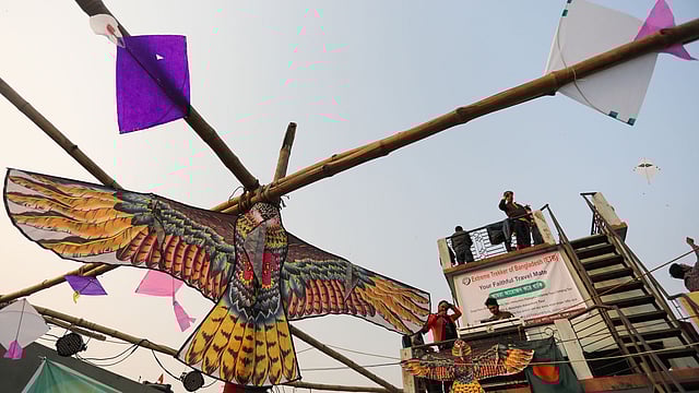 বেশির ভাগ ছাদেই কয়েকজন বন্ধু মিলে আয়োজন করেছে এই উৎসবের।