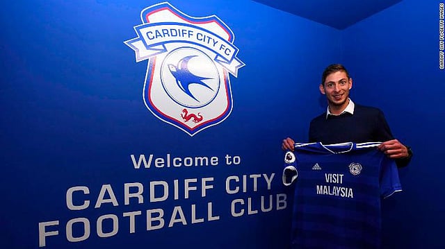 কার্ডিফের যোগ দেওয়া সালাকে বহনকারী বিমান হারিয়ে গেছে। ছবি: টুইটার