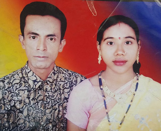 সনাতন মজুমদার ও তাঁর প্রথম স্ত্রী লাকী মজুমদার। ছবি: সংগৃহীত