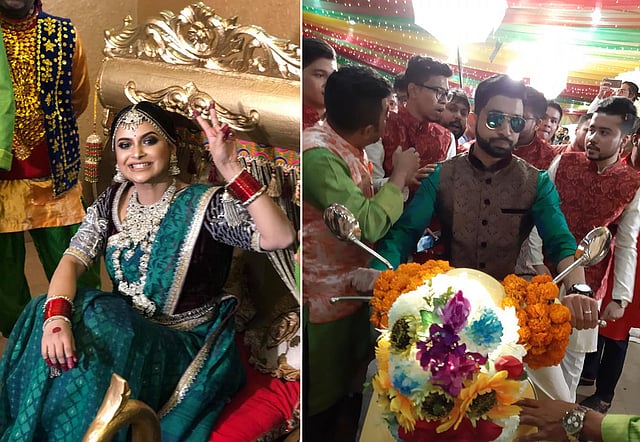 গায়েহলুদ অনুষ্ঠানে শবনম ফারিয়া ও হারুনুর রশীদ অপু