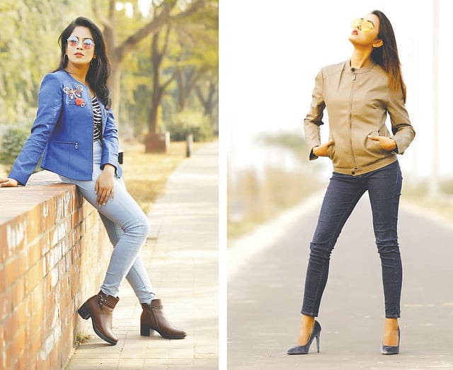 জ্যাকেটে দেখা যাচ্ছে নানা রঙের খেলা