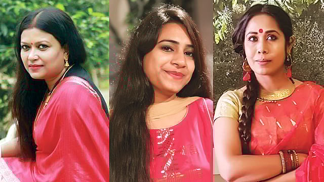 চয়নিকা চৌধুরী, প্রীতি দত্ত, শ্রাবনী ফেরদৌস