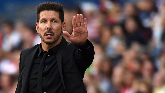 অশালীন উদ্যাপনের মাশুল গুনছেন সিমিওনে। ছবি: এএফপি