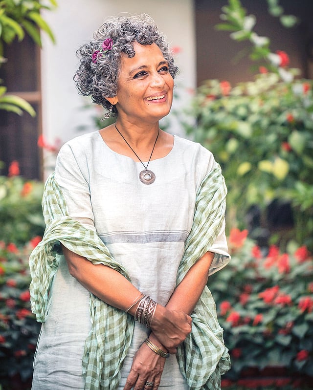 লেখালেখির ব্যাপারে মোটেও উচ্চাভিলাষী ছিলেন না অরুন্ধতী রায়। ছবি: তাপস পাল/দৃক