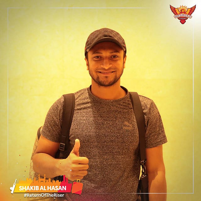 সাকিবকে উষ্ণ অভ্যর্থনা জানিয়েছে হায়দরাবাদ। ছবি: ফেসবুক