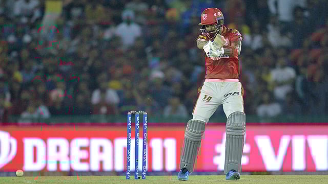 দারুণ বুদ্ধিদীপ্ত ব্যাটিং করেছেন রাহুল। ছবি: এএফপি