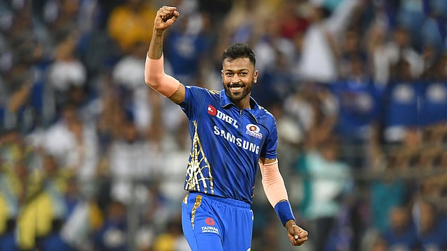 দুর্দান্ত অলরাউন্ড পারফরম্যান্স পান্ডিয়ার। ছবি: এএফপি