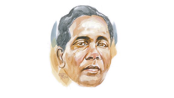 জয়নুল আবেদিন (১৯১৪–১৯৭৬), প্রতিকৃতি: মাসুক হেলাল