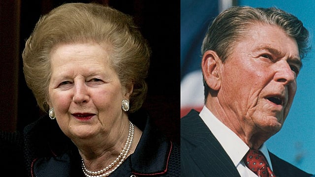 মার্গারেট থ্যাচার ও রোনাল্ড রিগ্যান