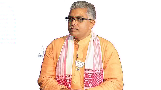 বিজেপির রাজ্য সভাপতি দিলীপ ঘোষ। ছবি: ভাস্কর মুখার্জি