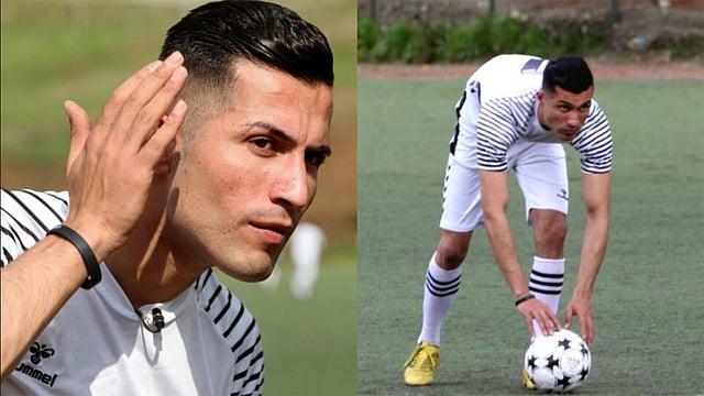 অবিকল রোনালদোর মতো দেখতে এই ভদ্রলোককে নিয়ে সামাজিক যোগাযোগমাধ্যমগুলোতে চলছে মাতামাতি। ছবি : টুইটার