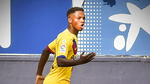 গোল করে ইতিহাস গড়েছেন আনসু ফাতি। ছবি : টুইটার