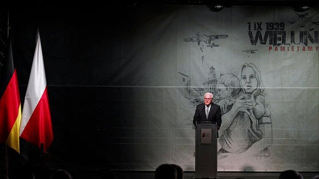 দ্বিতীয় বিশ্বযুদ্ধে জার্মানির ভূমিকা নিয়ে পোল্যান্ডের কাছে দুঃখ প্রকাশ করেছেন জার্মানির প্রেসিডেন্ট ফাঙ্ক ভাল্টার স্টাইনমায়ার। ছবি: এএফপি
