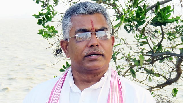 পশ্চিমবঙ্গ রাজ্য বিজেপির সভাপতি দিলীপ ঘোষ। ছবি: ভাস্কর মুখার্জি