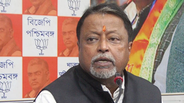 বিজেপির কেন্দ্রীয় নেতা মুকুল রায়। ছবি: ভাস্কর মুখার্জি