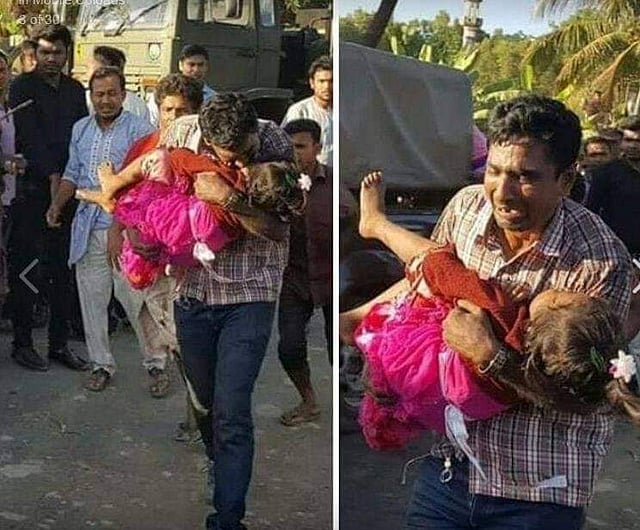 শের আলীর সেই আলোচিত ছবিটি। ছবি: ফেসবুক থেকে নেওয়া